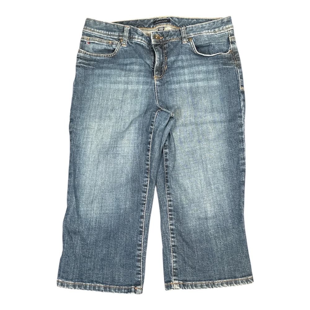 Tommy‎ Hilfiger Womens Denim Capri Pants Medium Wash Stretch Cropped Jeans